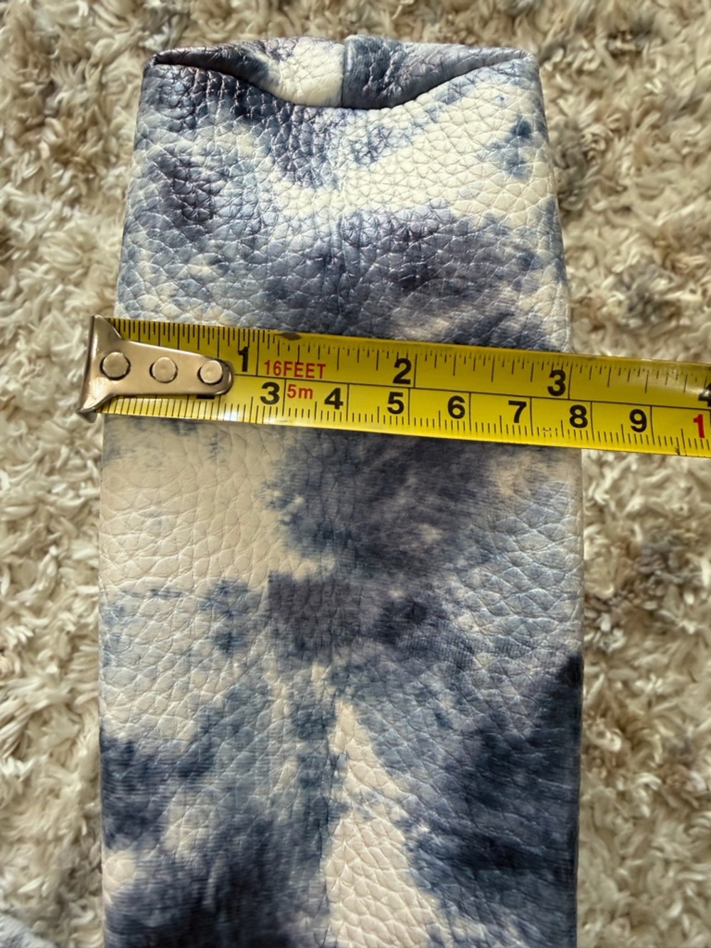 Tie-Dye Navy and White Soft Vinyl Cosmetic Pouch - Picture 4 of 8